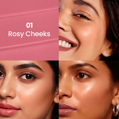 Swiss Beauty Cream It Up Blusher With Shea Butter , Multi-Functional , Matte Finish - 1 Rosy Cheeks