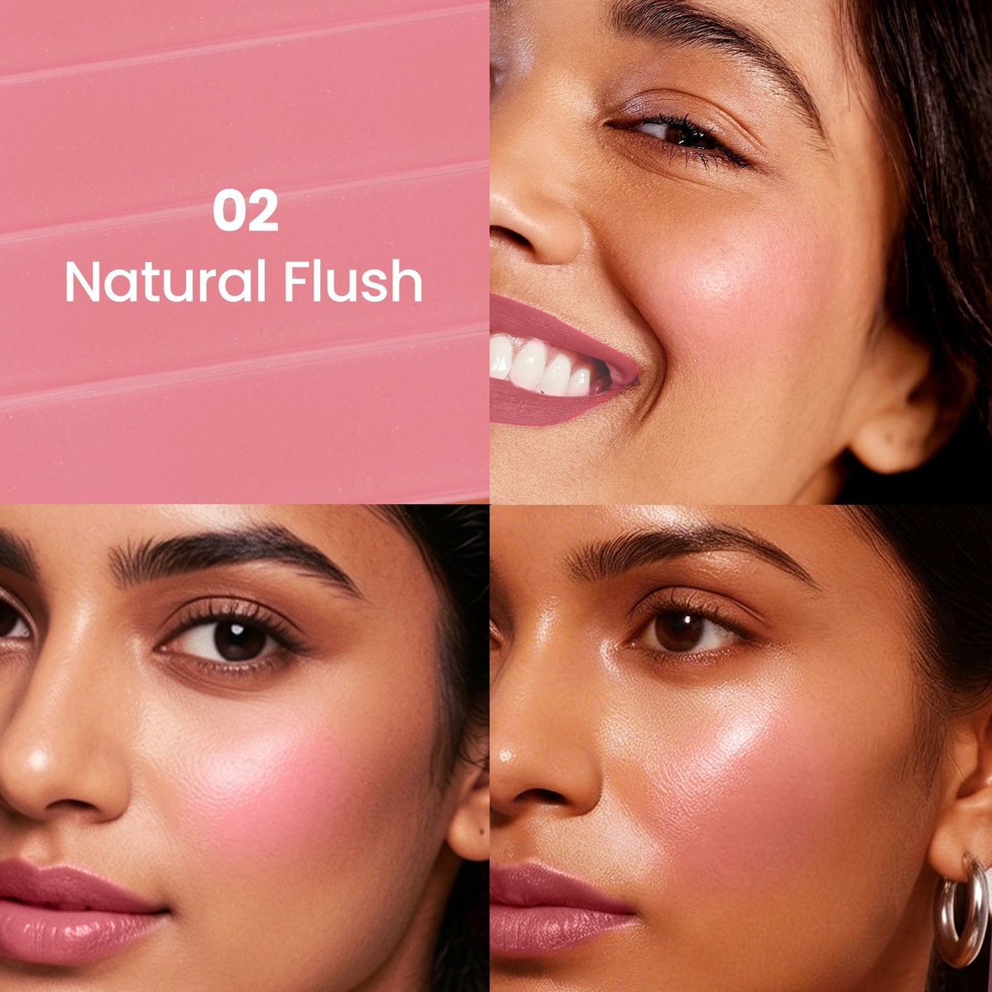 Swiss Beauty Cream It Up Blusher With Shea Butter , Multi-Functional , Matte Finish - 2 Natural Flush