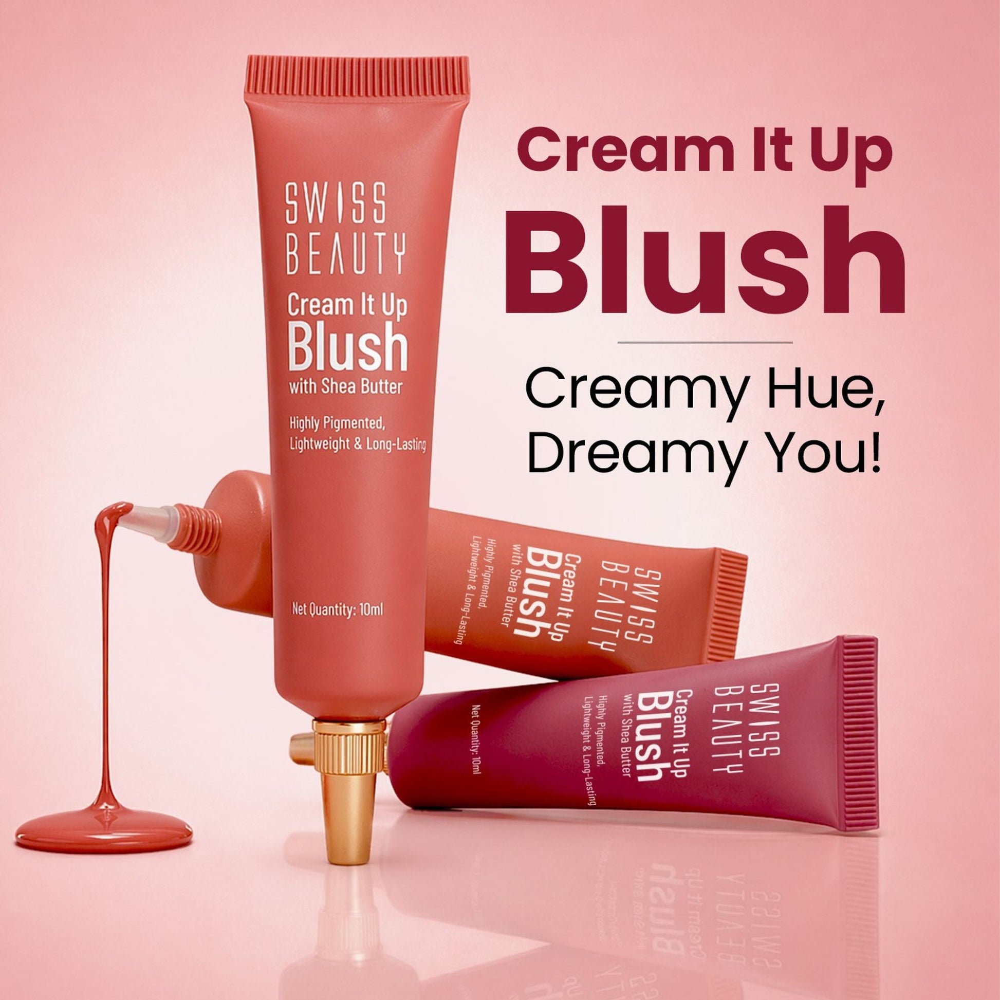 Swiss Beauty Cream It Up Blusher With Shea Butter , Multi-Functional , Matte Finish - 2 Natural Flush