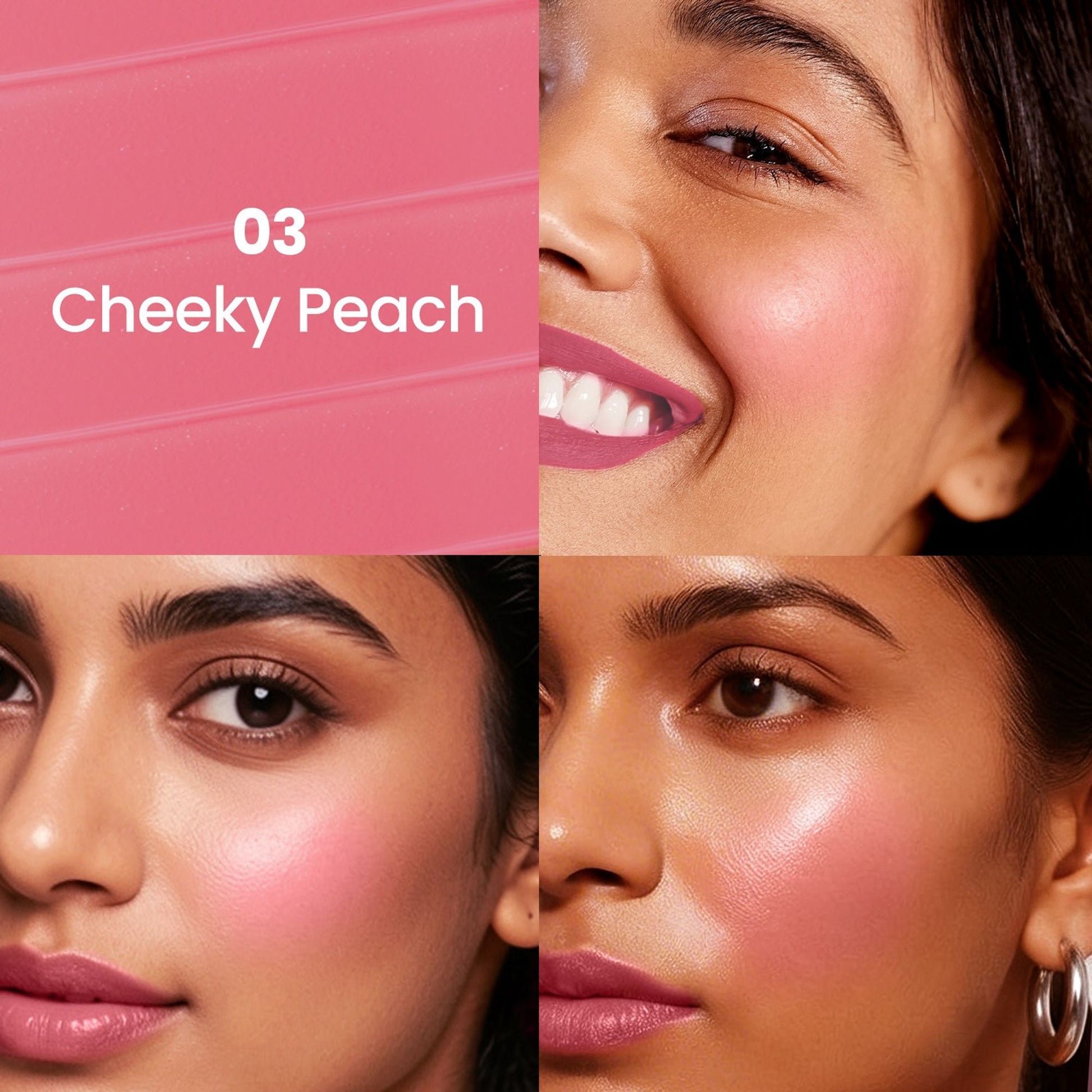 Swiss Beauty Cream It Up Blusher With Shea Butter , Multi-Functional , Matte Finish - 3 Cheeky Peach