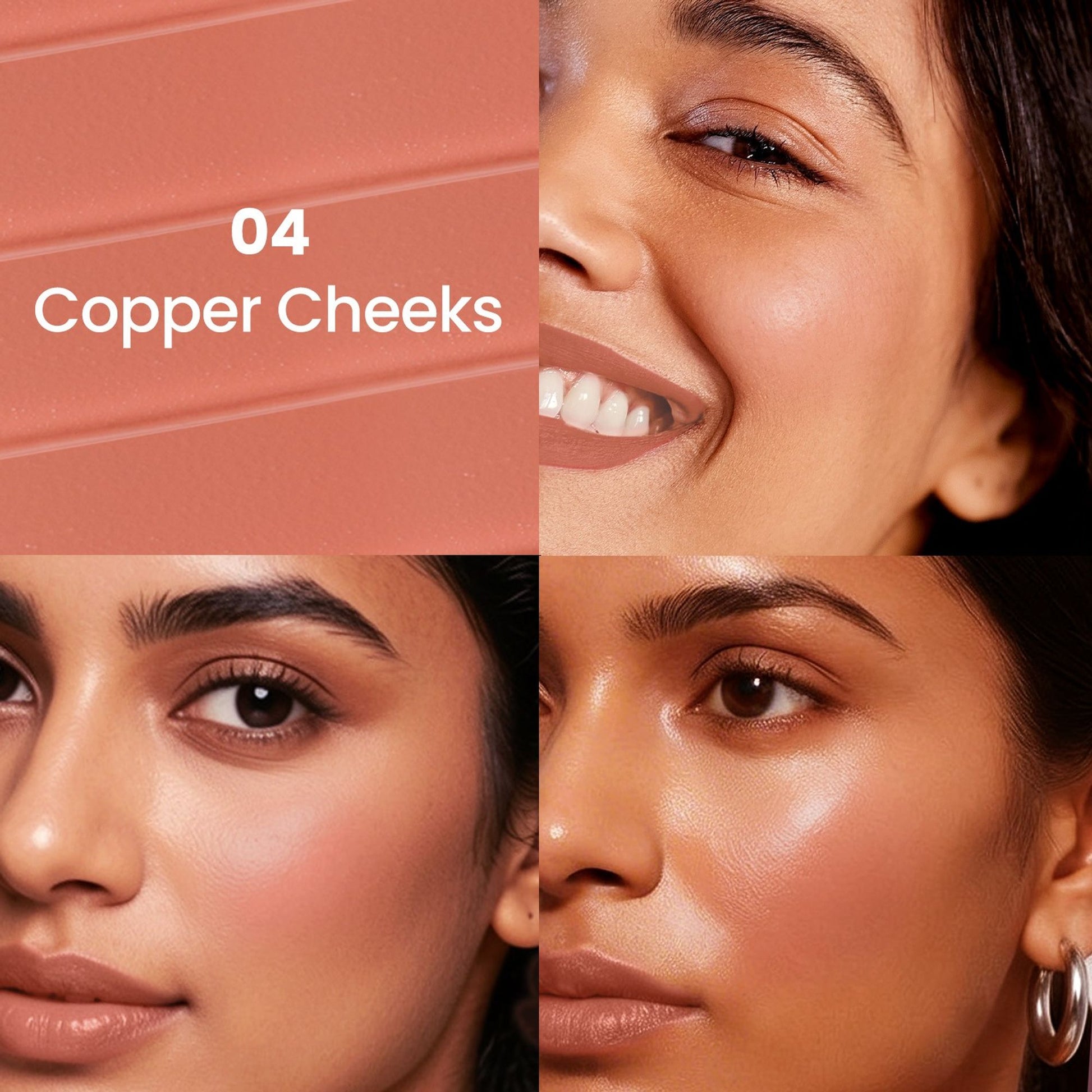 Swiss Beauty Cream It Up Blusher With Shea Butter , Multi-Functional , Matte Finish - 4 Copper Cheeks
