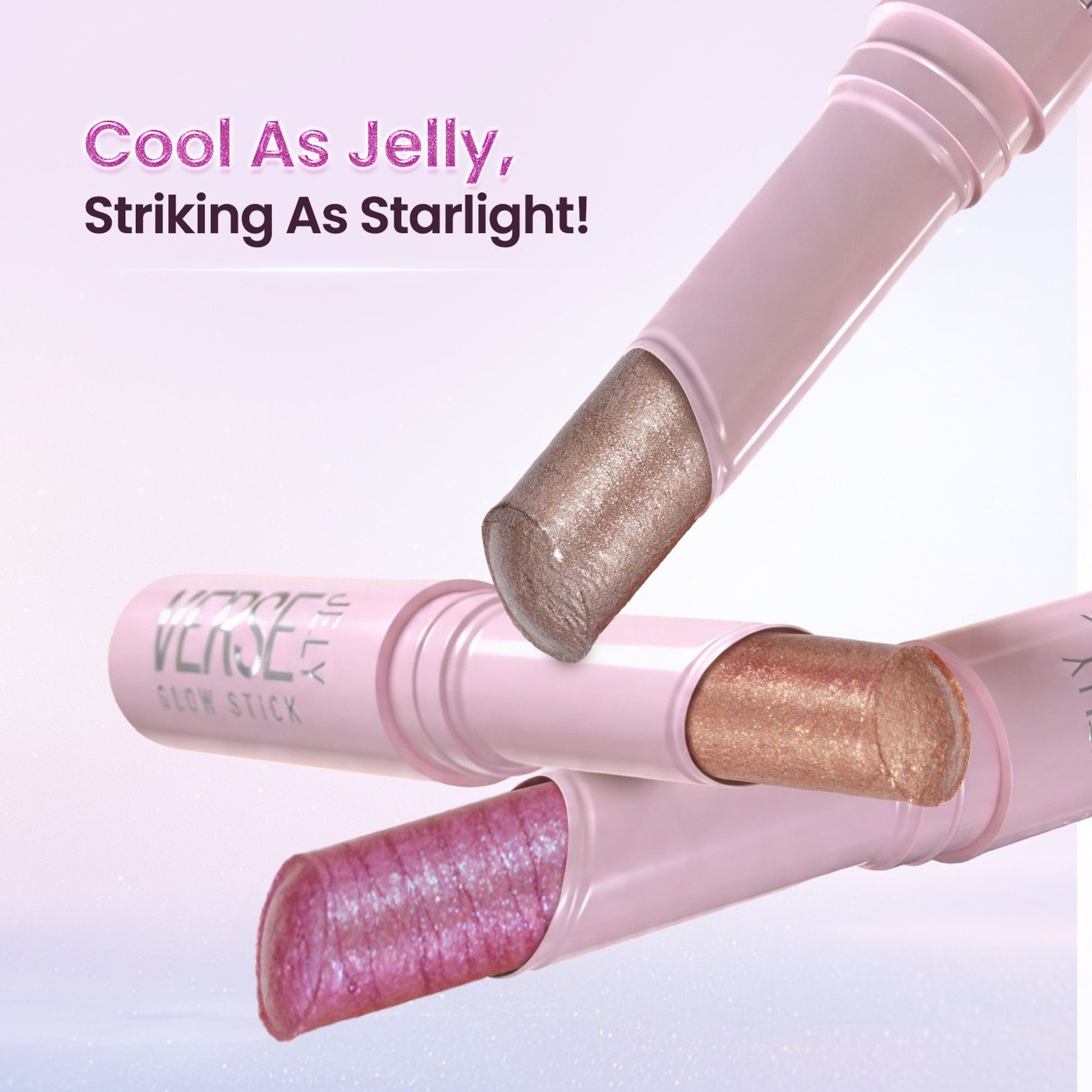 Swiss Beauty Jelly Verse Glow Eyeshadow Stick , Rich Color Payoff, Crease-Proof - Twilight Beam