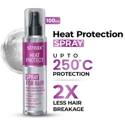 Streax Heat Protect Spray For Hair Styling For Men & Women, For Dry & Frizzy Hair