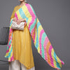 Indyancart VA Women's Mustard Yellow & Yellow Gotta Patti Cotton Kurta with Palazzos & Dupatta
