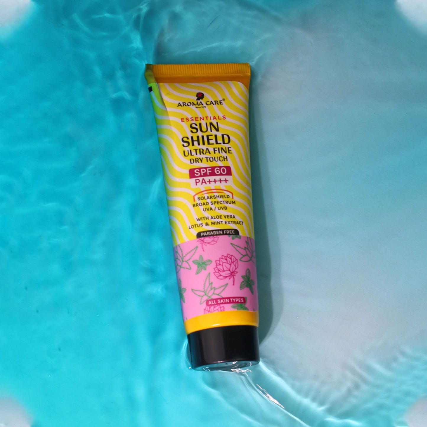 Aroma Care SPF 60 Sun Shield Sunscreen With Aloevera, Mint, Sodium for Hydrates & Nourishes, PA++++
