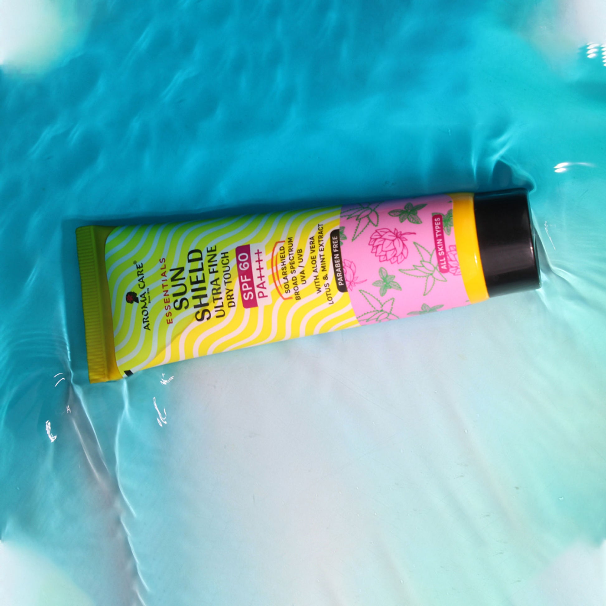 Aroma Care SPF 60 Sun Shield Sunscreen With Aloevera, Mint, Sodium for Hydrates & Nourishes, PA++++