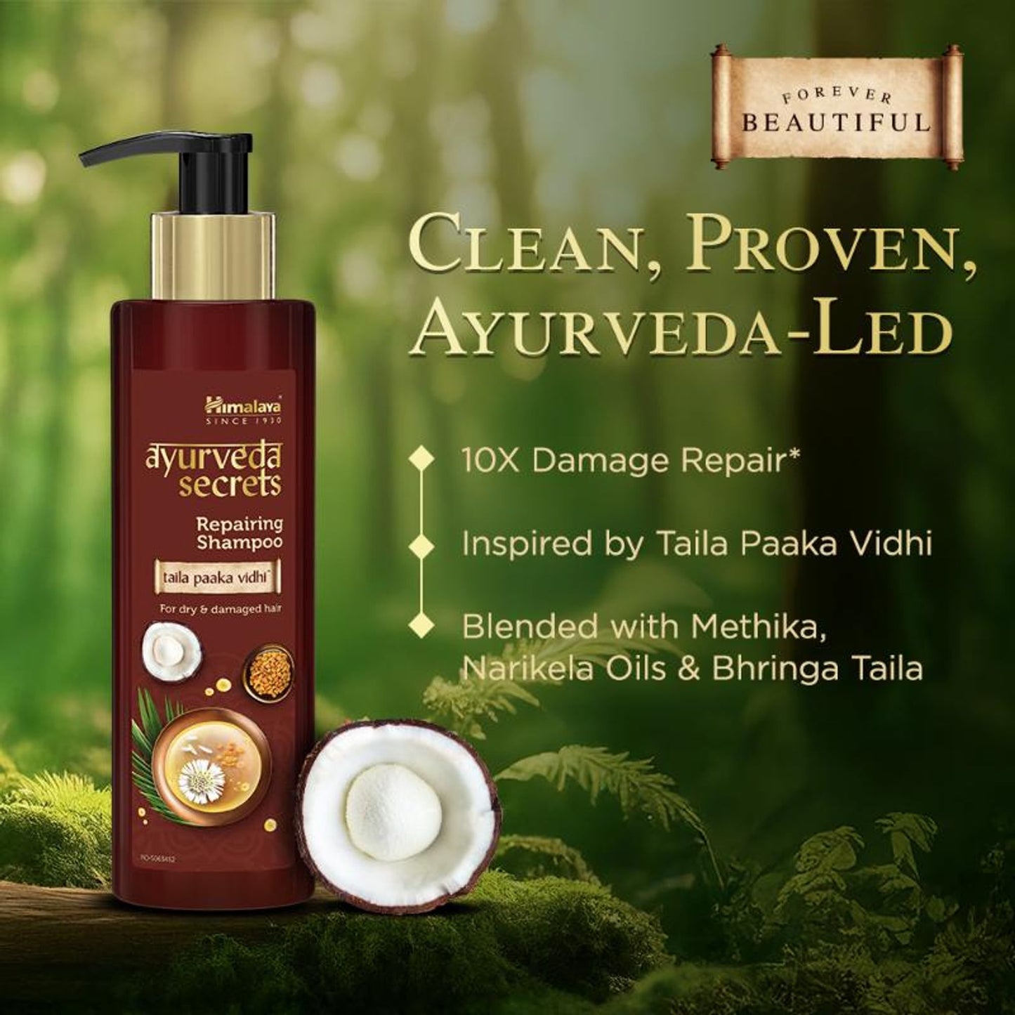 Himalaya Ayurveda Secrets Repairing Shampoo With Bringha & Amla For Damaged Hair