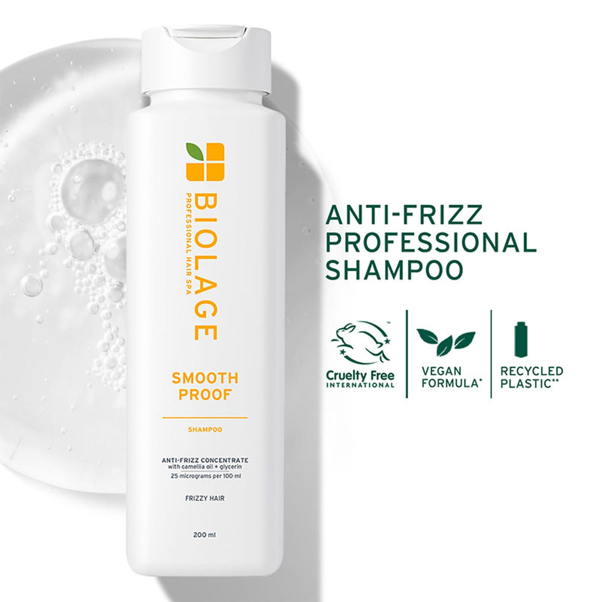 Biolage Smoothproof Professional Shampoo for Dry and Frizzy Hair, 72 HRS FRIZZ CONTROL