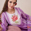 Dhiyona IE Floral Printed Sequinned Pure Cotton Straight Kurta With Trouser And Dupatta