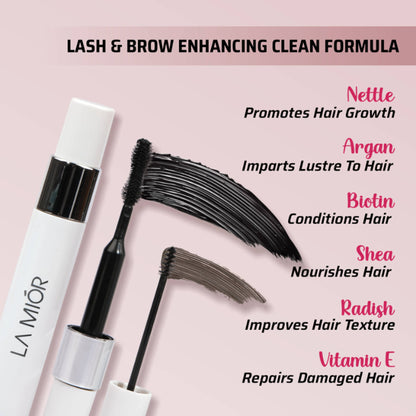 La Mior What The Lash! Mascara & Flexilift Brow Gel Duo - Ultra Black
