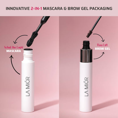 La Mior What The Lash! Mascara & Flexilift Brow Gel Duo - Ultra Black