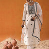 Dhiyona IE White Floral Embroidered Straight Kurta with Trousers & Dupatta