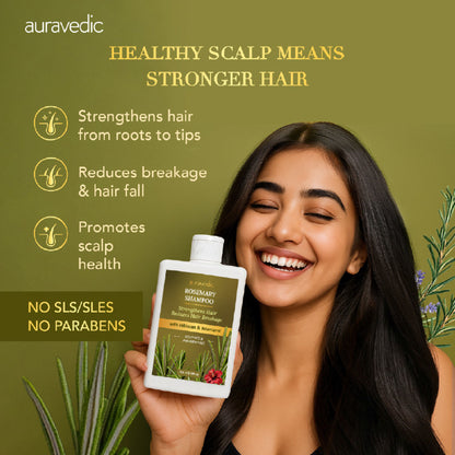 Auravedic Rosemary Shampoo For Hair Growth Anti Hair fall control shampoo