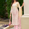 Dhiyona IE Floral Embroidered Sequinned Straight Organza Kurta With Trousers And Dupatta