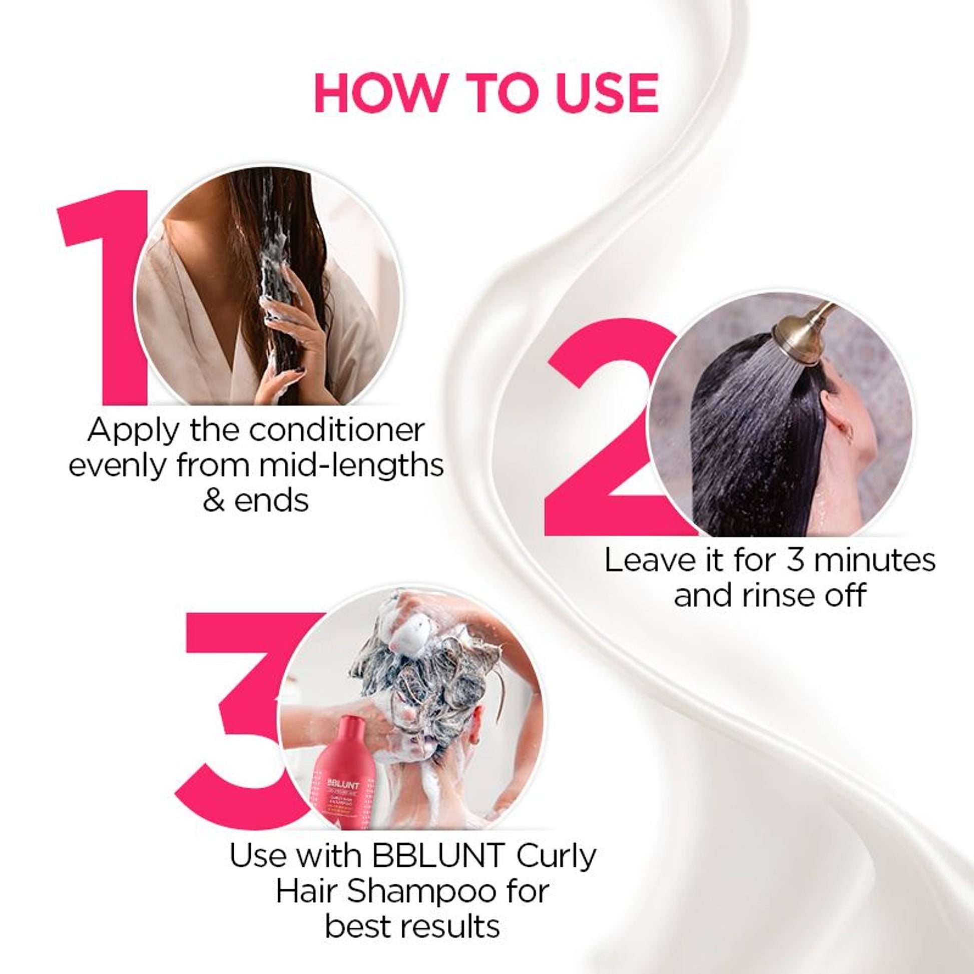 BBlunt Curly Hair Conditioner With Coconut Water & Jojoba Oil For Salon Like Curls At Home