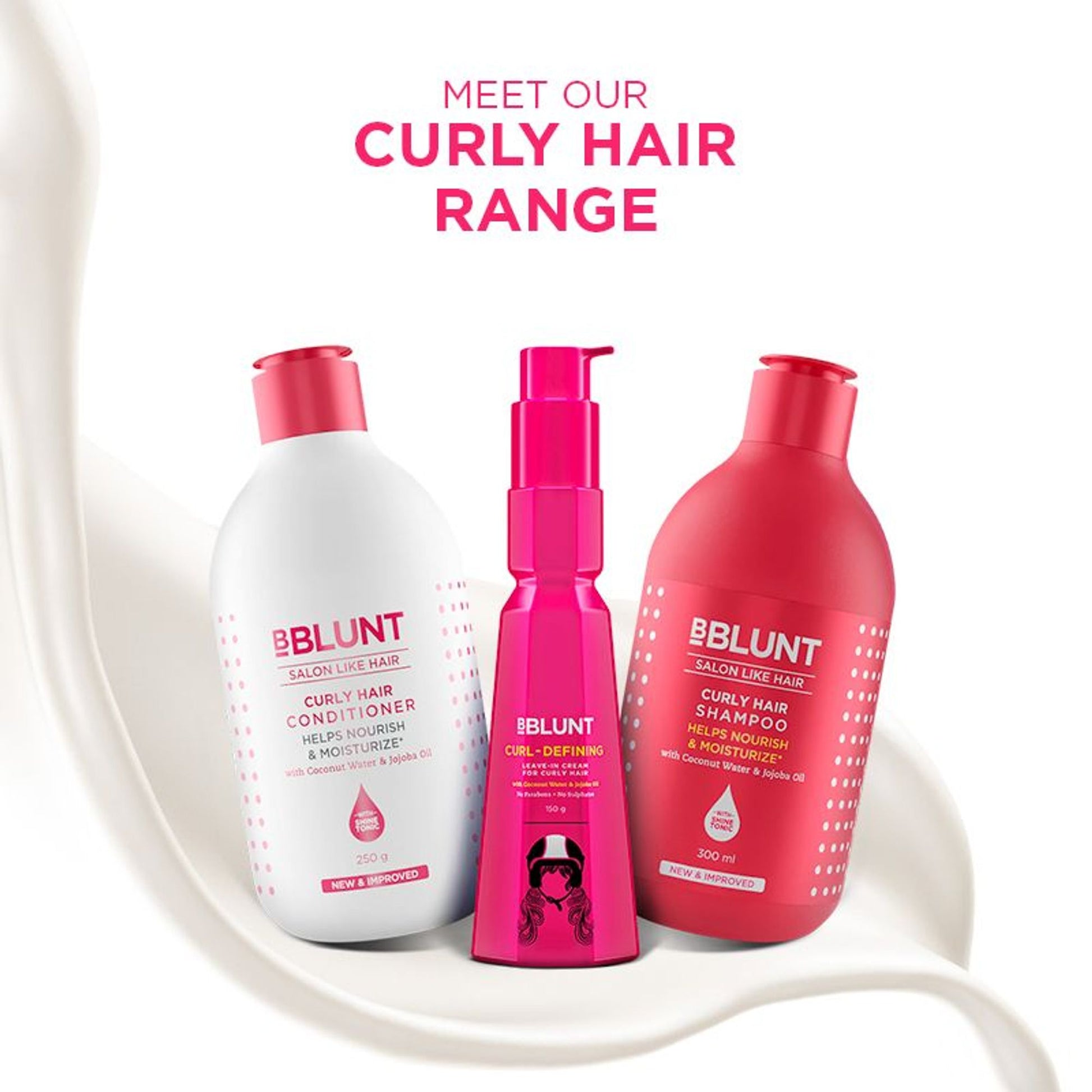 BBlunt Curly Hair Conditioner With Coconut Water & Jojoba Oil For Salon Like Curls At Home