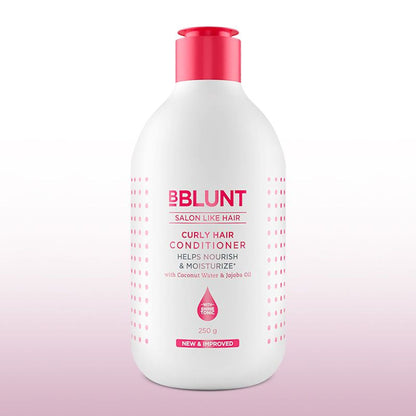 BBlunt Curly Hair Conditioner With Coconut Water & Jojoba Oil For Salon Like Curls At Home