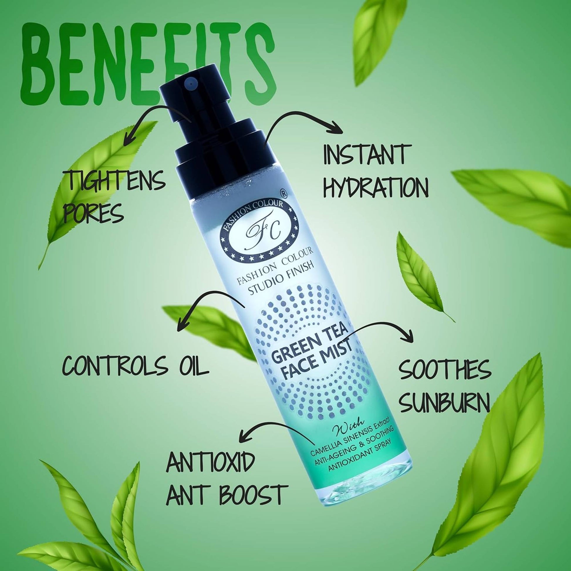 FASHION COLOUR Studio Finish Green Tea Face Mist