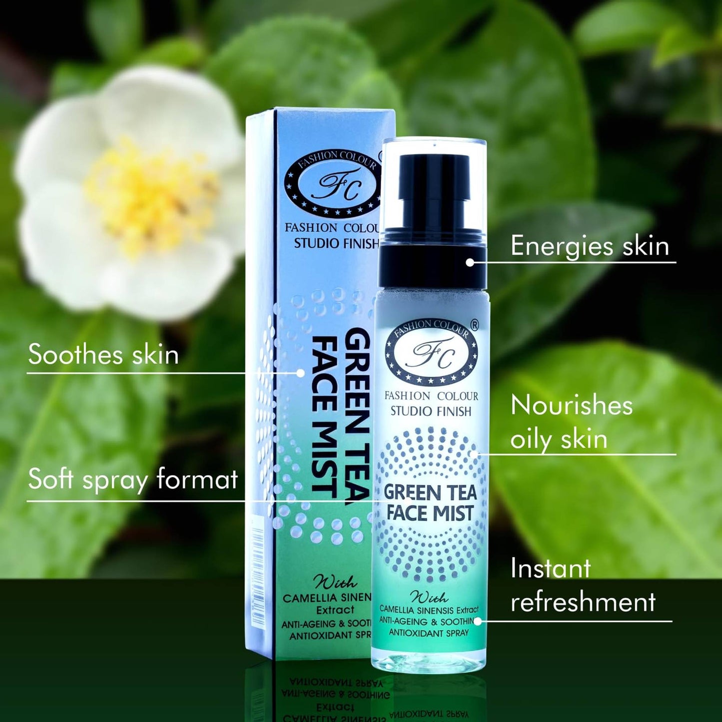 FASHION COLOUR Studio Finish Green Tea Face Mist
