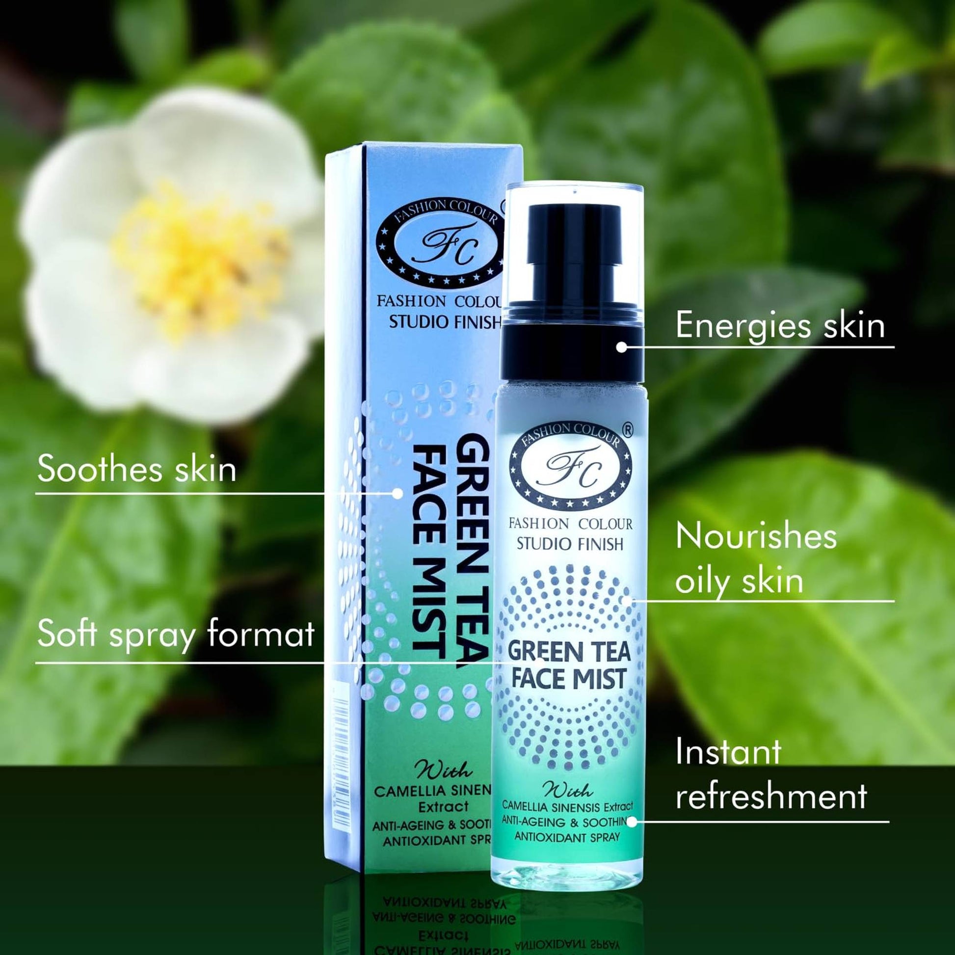 FASHION COLOUR Studio Finish Green Tea Face Mist