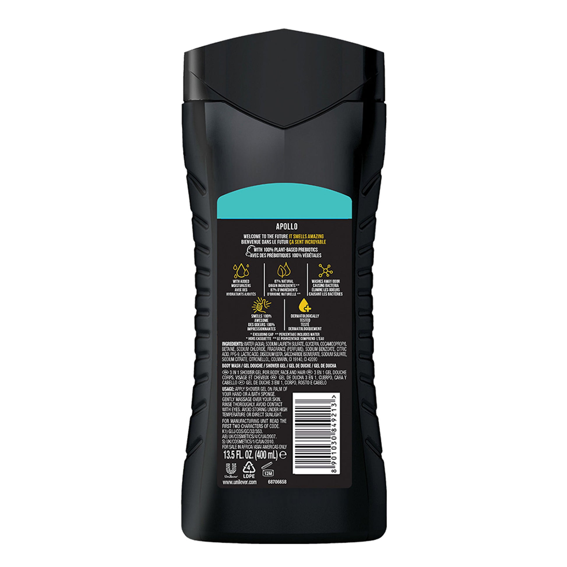 Axe Apollo 3 In 1 Body, Face & Hair Wash For Men