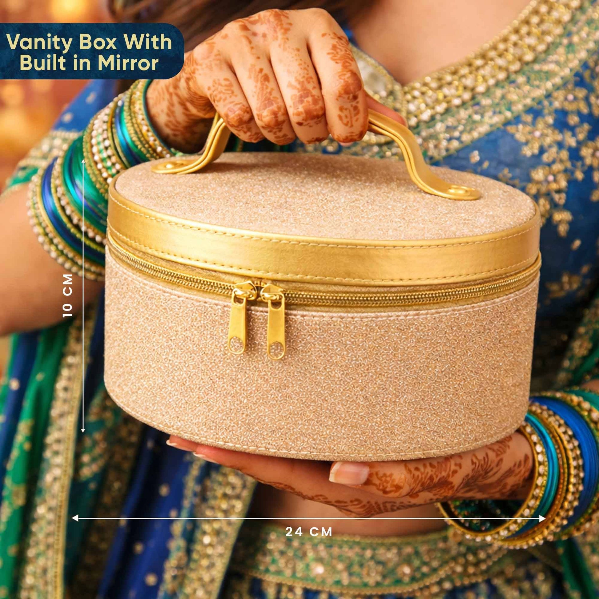 Parul Garg Beauty Bridal Vanity Makeup Kit, 10 Mini Lipsticks, Kajal, Sindoor & 950+ Bindi Book