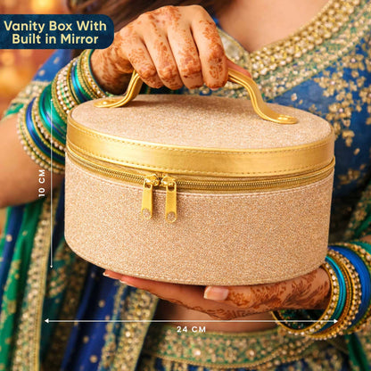 Parul Garg Beauty Bridal Vanity Makeup Kit, 10 Mini Lipsticks, Kajal, Sindoor & 950+ Bindi Book
