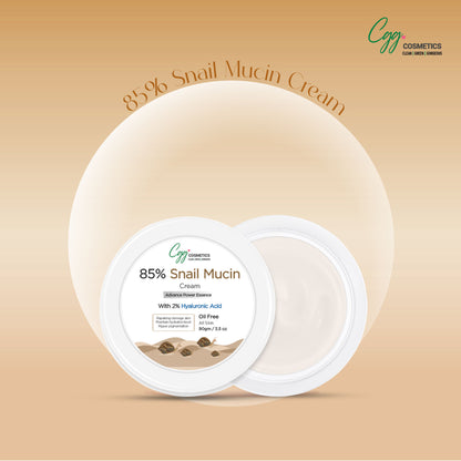 CGG Cosmetics Snail Mucin All-In-One Cream jar showcasing its label and packaging, highlighting the skincare product.