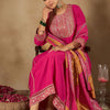 Indyancart IE Women Ethnic Motifs Embroidered Empire Kurta with Trousers & Dupatta