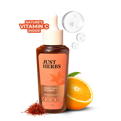Just Herbs Radiant Glow Face Serum - Mandarin and Saffron