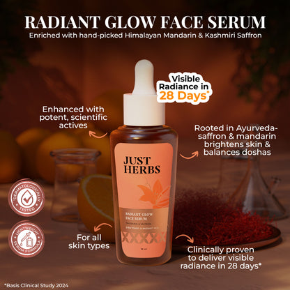 Just Herbs Radiant Glow Face Serum - Mandarin and Saffron