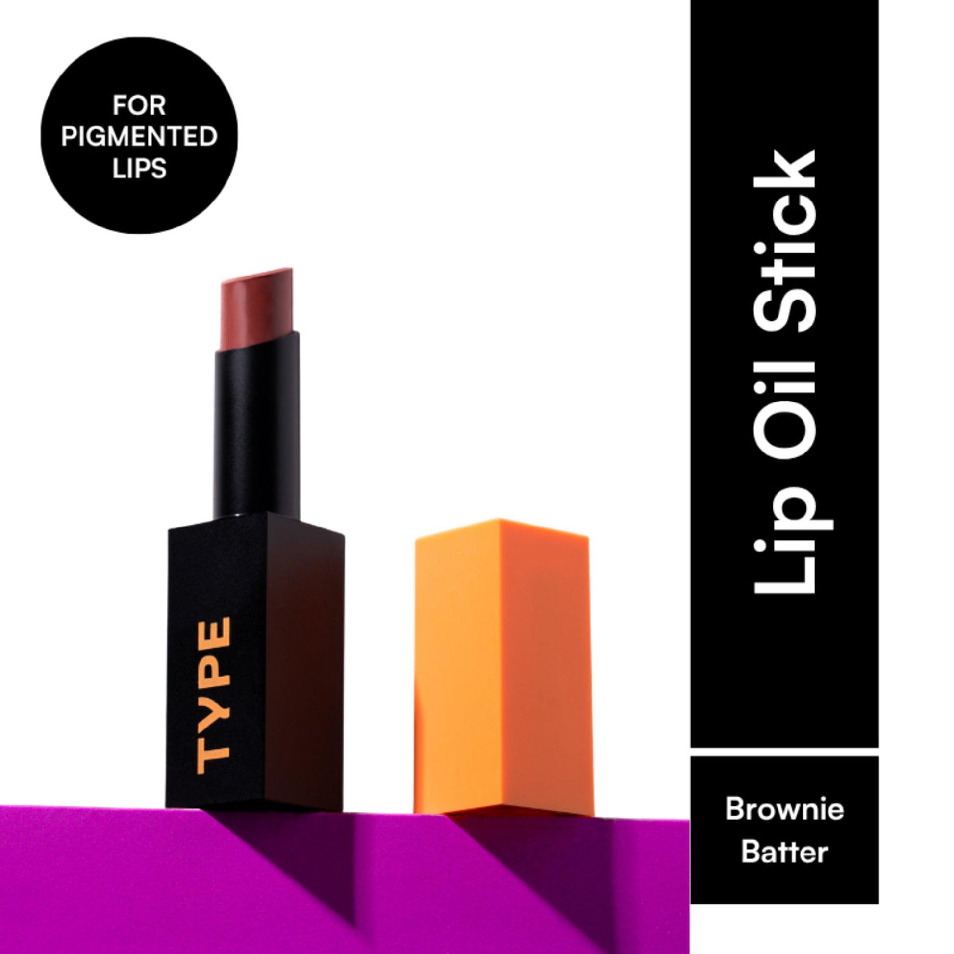 TYPE Beauty Light Up Lip Oil Stick - 605 Brownie Batter