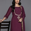 Dhiyona VA Women'sEthnic Motifs Embroidered Kurta With Trousers & Dupatta
