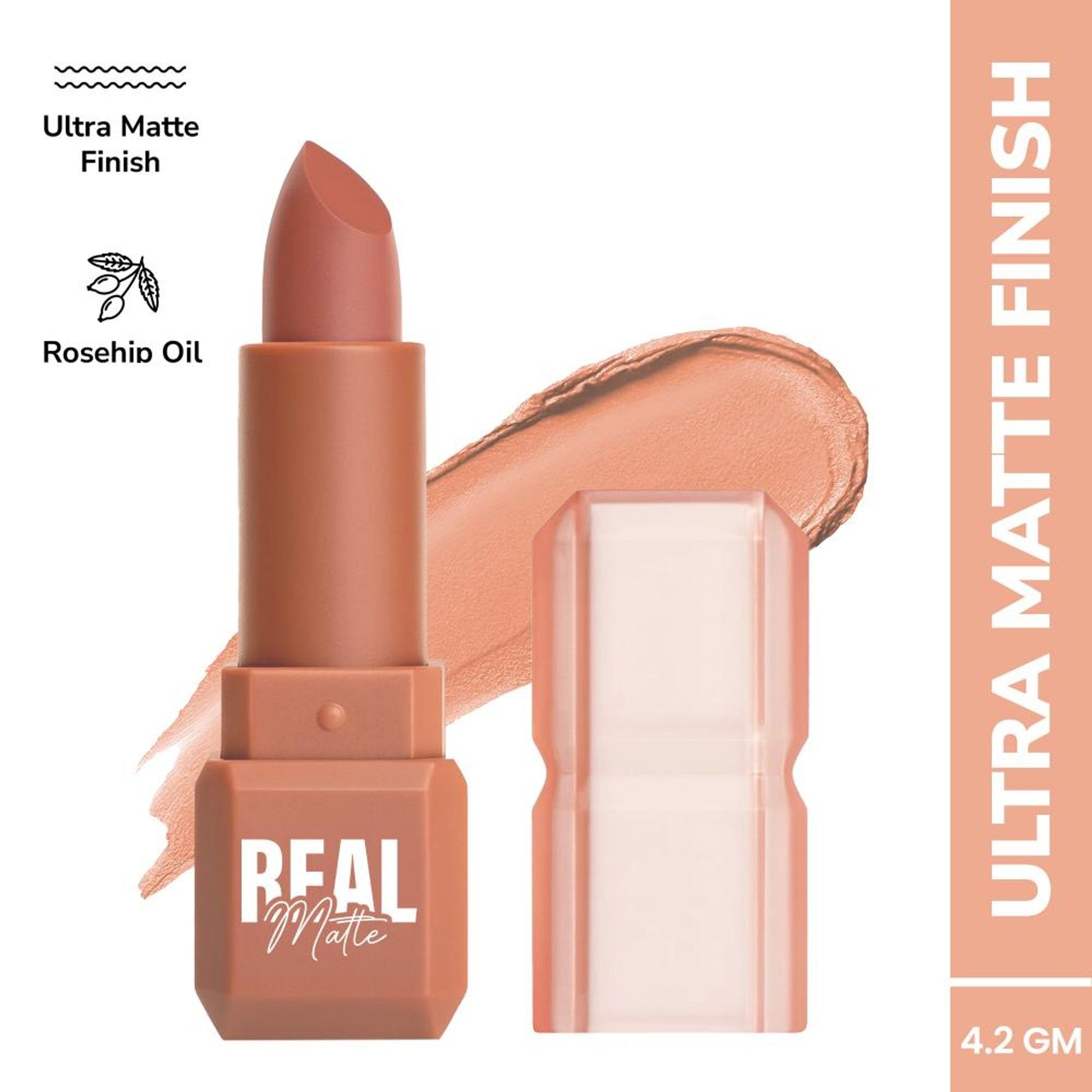 Mila Beauté Real Matte Lipstick Long Lasting & Enriched - 02 Apricot Nude
