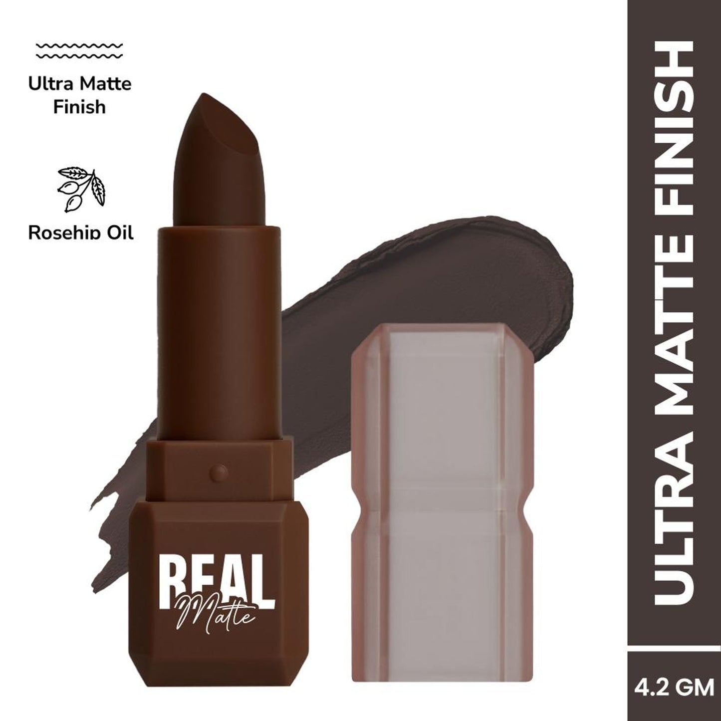 Mila Beauté Real Matte Lipstick Long Lasting & Enriched - 07 Espresso Shot