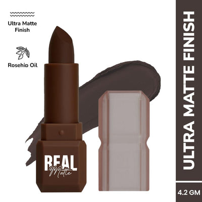 Mila Beauté Real Matte Lipstick Long Lasting & Enriched - 07 Espresso Shot