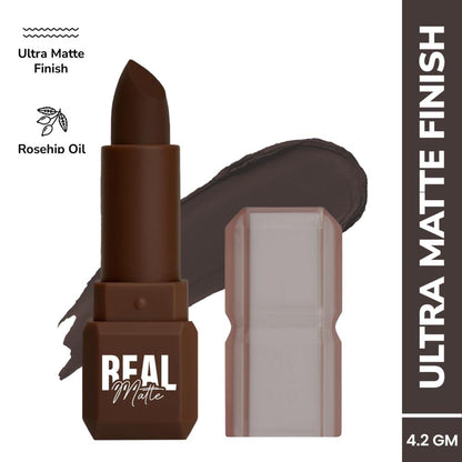 Mila Beauté Real Matte Lipstick Long Lasting & Enriched - 07 Espresso Shot