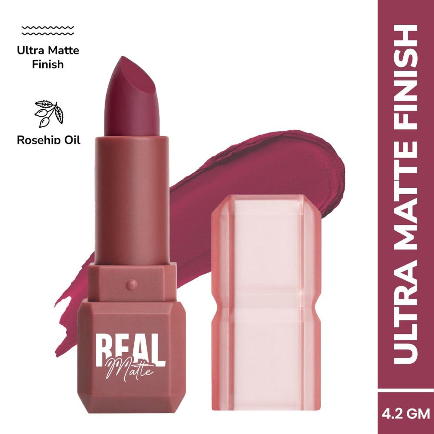 Mila Beauté Real Matte Lipstick Long Lasting & Enriched - 09 Dusty Rose
