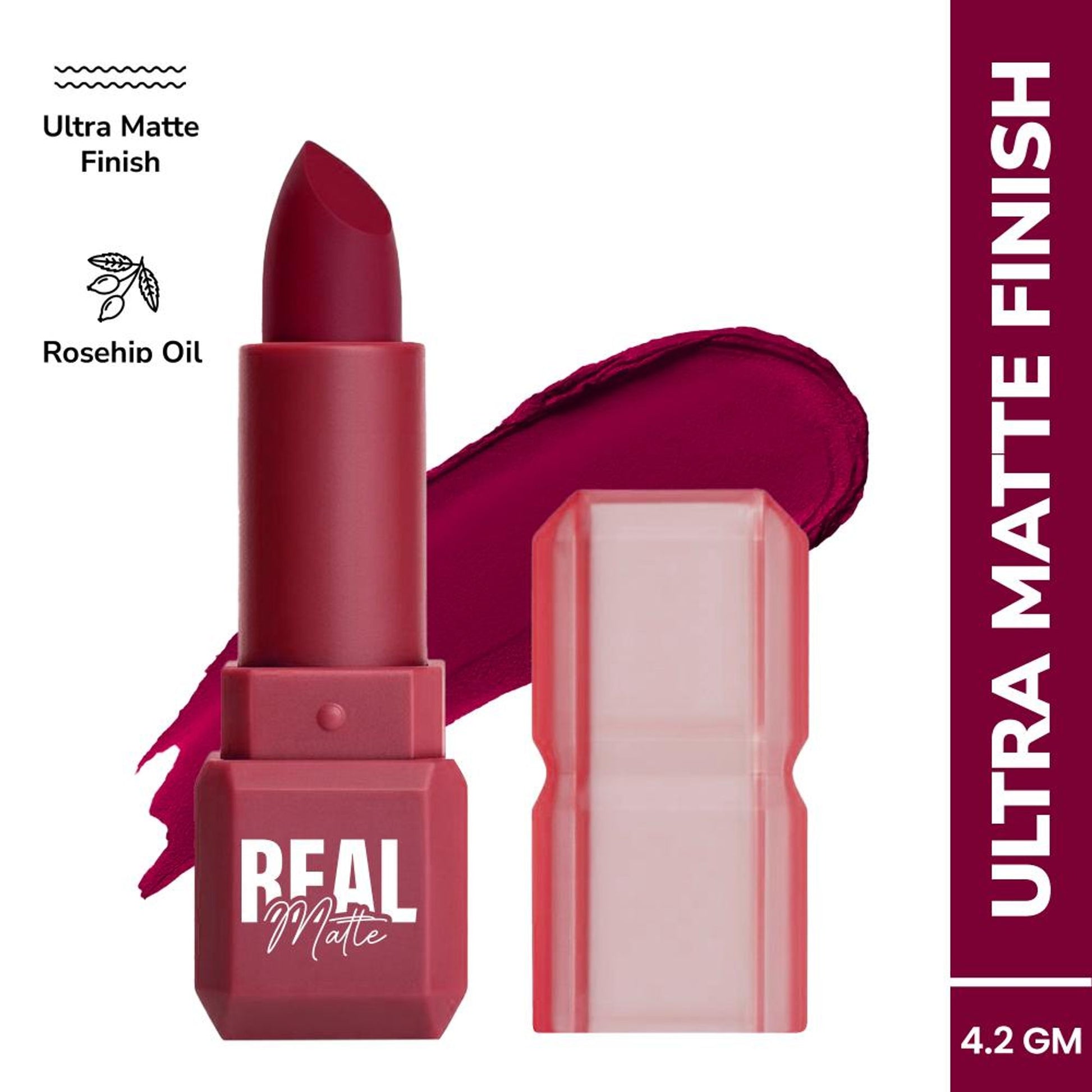 Mila Beauté Real Matte Lipstick Long Lasting & Enriched - 13 Valentine Pink