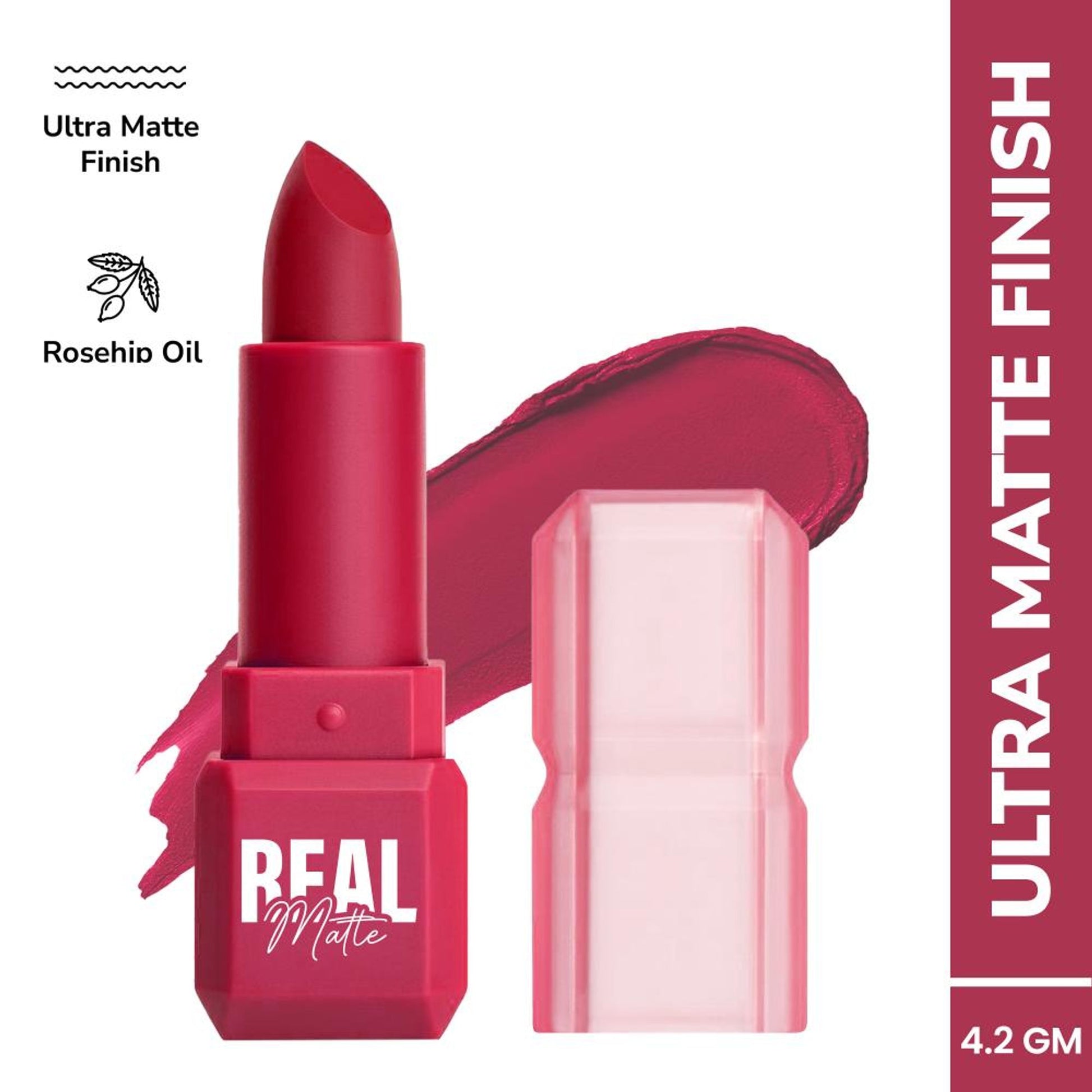 Mila Beauté Real Matte Lipstick Long Lasting & Enriched - 14 Rose Petal