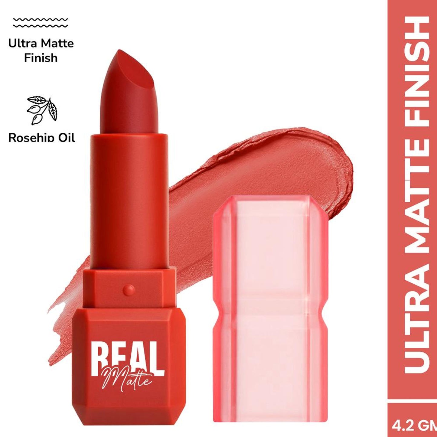 Mila Beauté Real Matte Lipstick Long Lasting & Enriched - 15 Mandarin