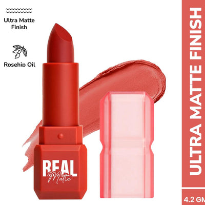 Mila Beauté Real Matte Lipstick Long Lasting & Enriched - 15 Mandarin