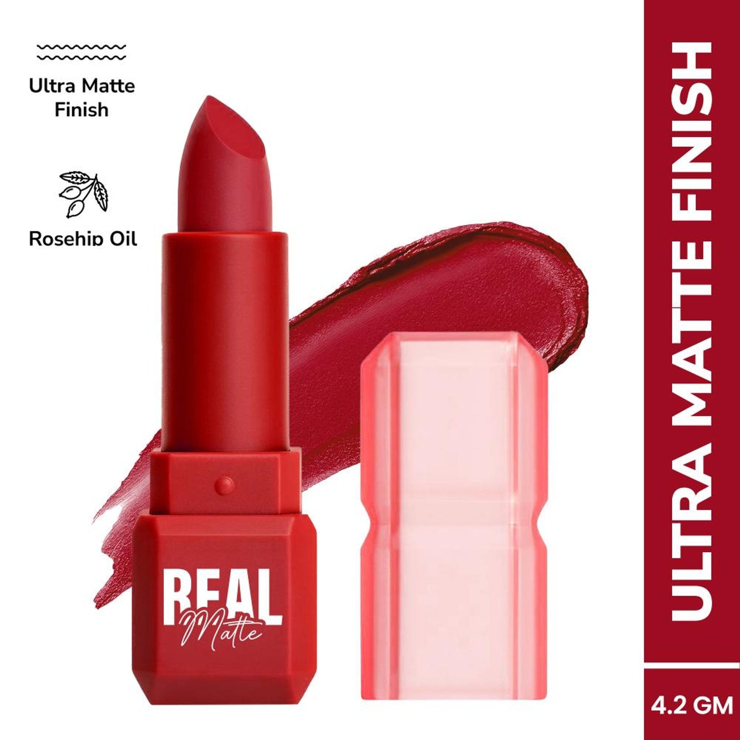 Mila Beauté Real Matte Lipstick Long Lasting & Enriched - 16 English Red