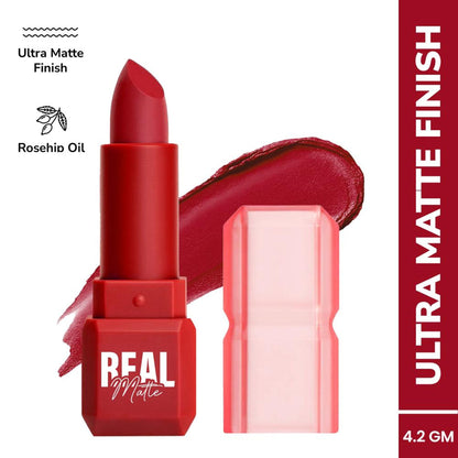 Mila Beauté Real Matte Lipstick Long Lasting & Enriched - 16 English Red