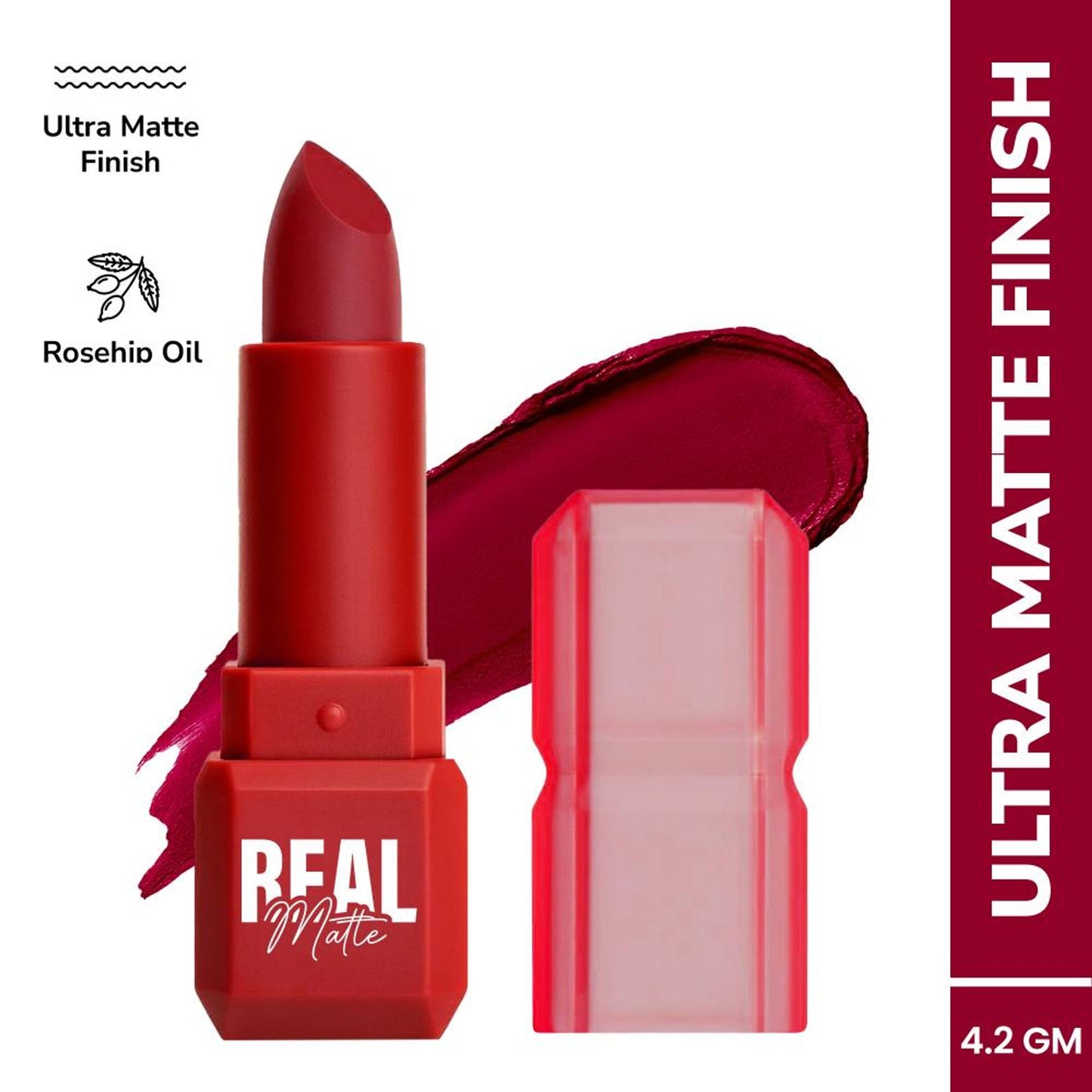 Mila Beauté Real Matte Lipstick Long Lasting & Enriched - 18 Love Red