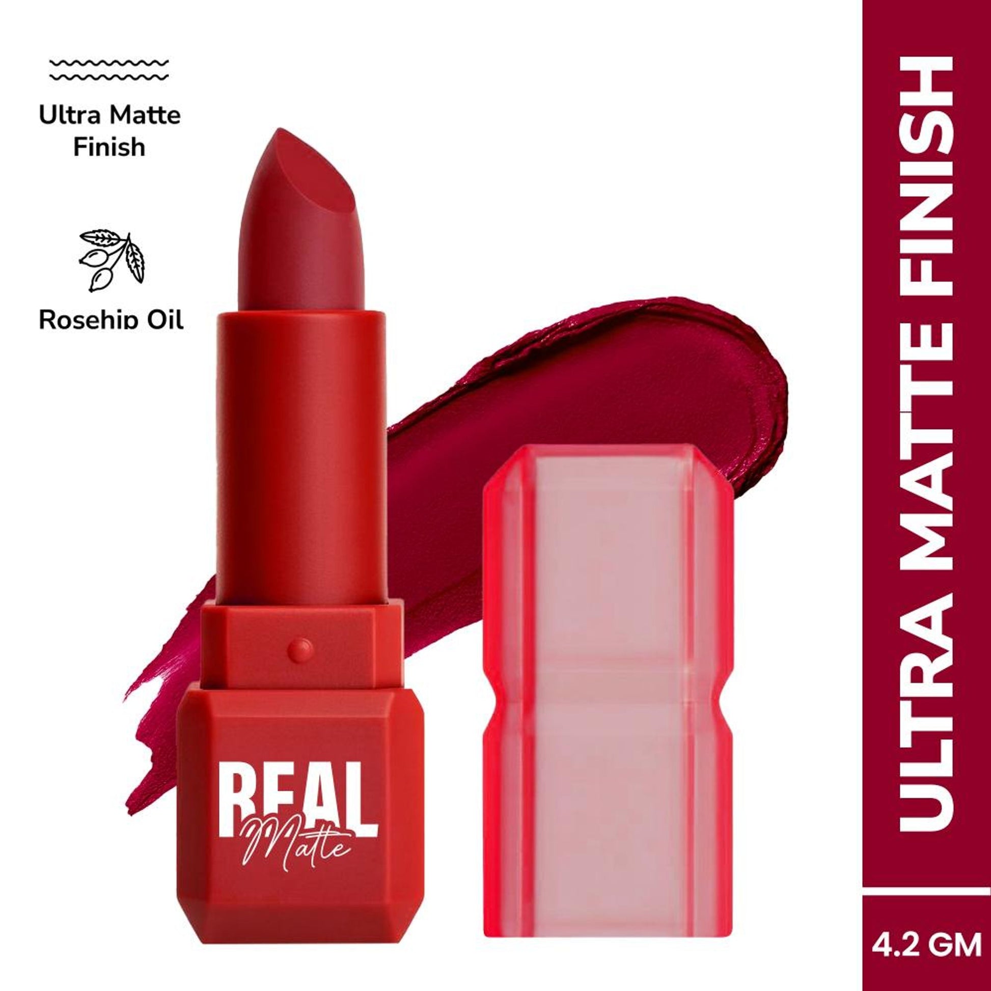 Mila Beauté Real Matte Lipstick Long Lasting & Enriched - 18 Love Red
