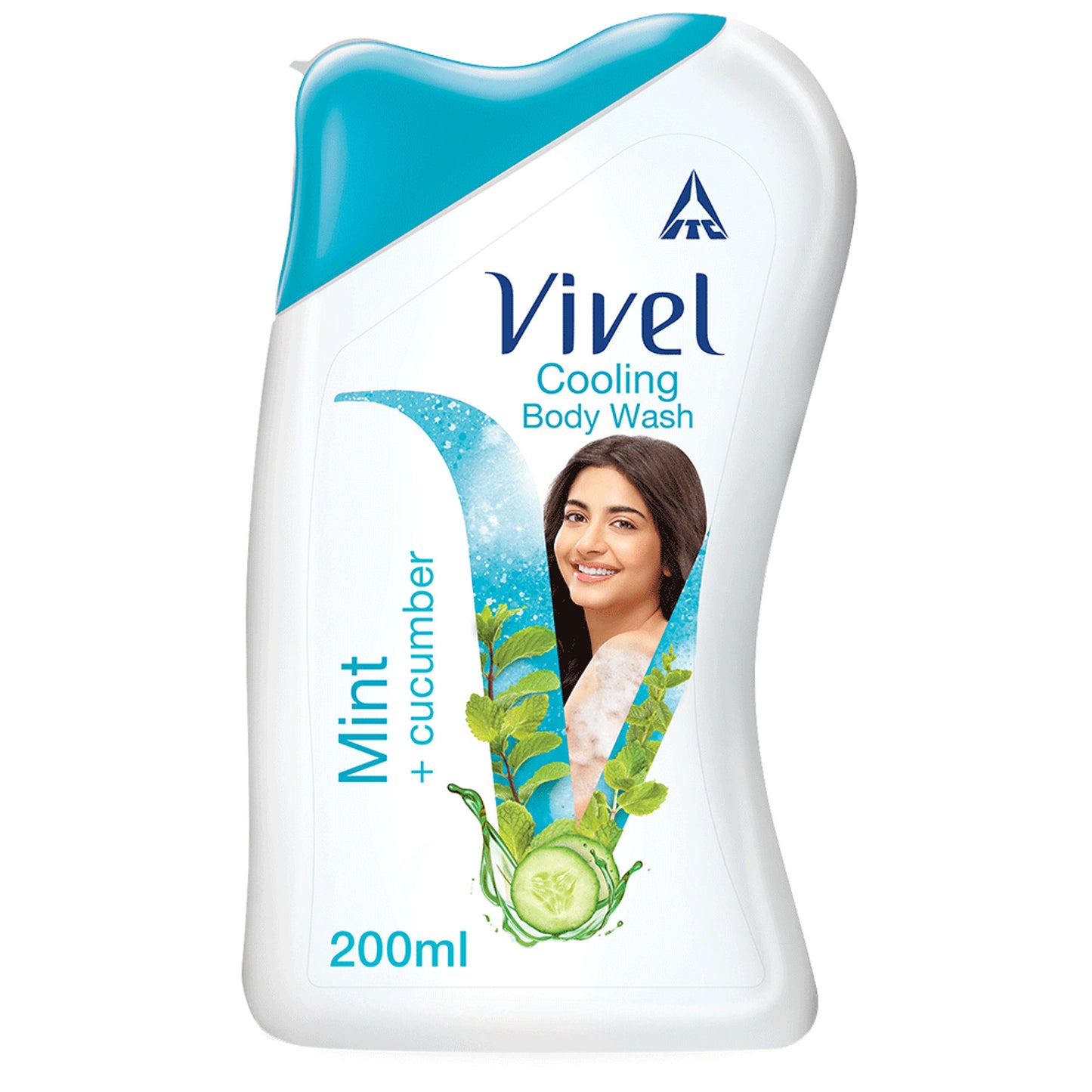 Vivel Body Wash, Mint & Cucumber, Cooling & Moisturising Shower Creme