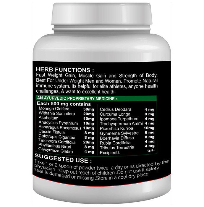 Sabates Gain Muscle Pro Powder health drink in a glass, showcasing the powdered supplement with a spoon and a scoop on a white background.