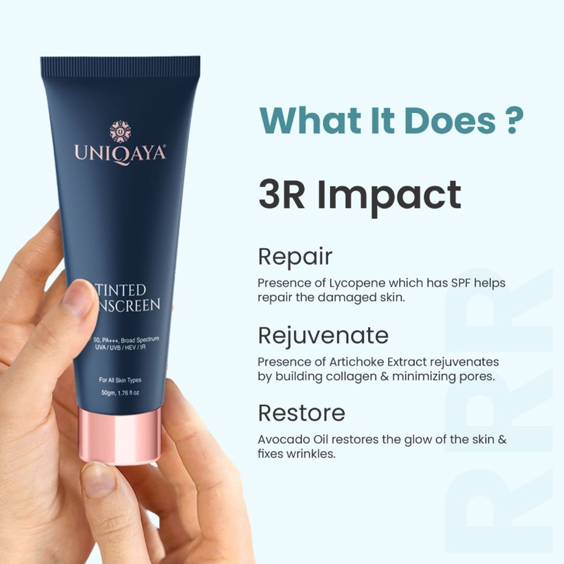 Uniqaya Tinted Sunscreen SPF 50 PA+++ Sunscreen