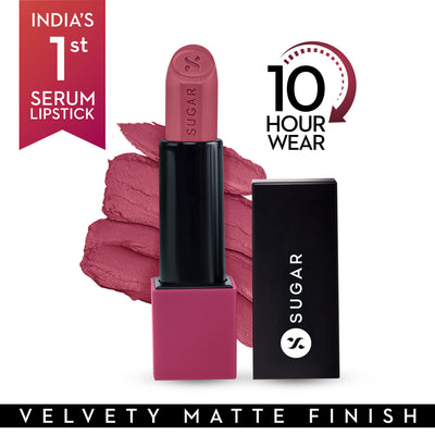 SUGAR Glide Peptide Serum Lipstick HA + Vit E Velvet Matte - 05 Parisian Pink